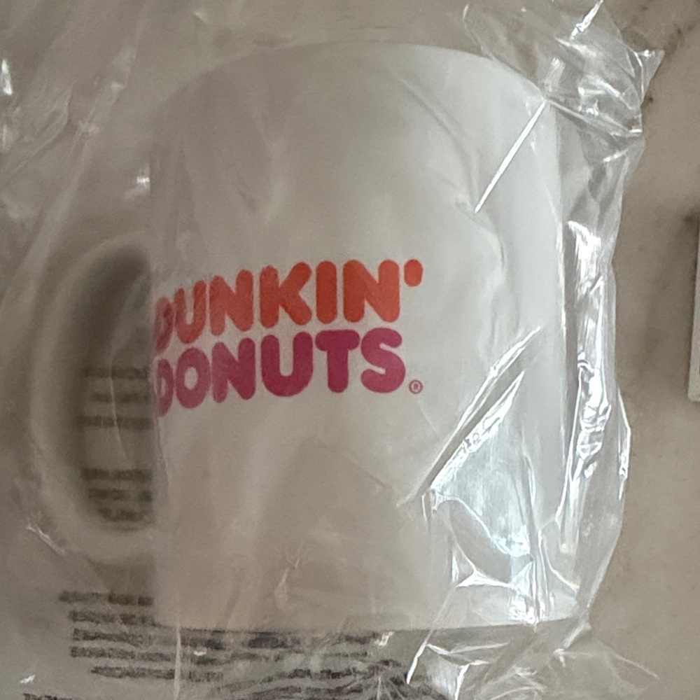Dunkin' Donuts White Coffee Mug never used brand new 2 mugs